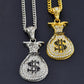 Silver bag necklace